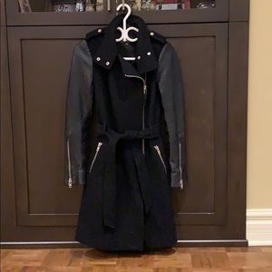 Mackage coat with leather sleeves